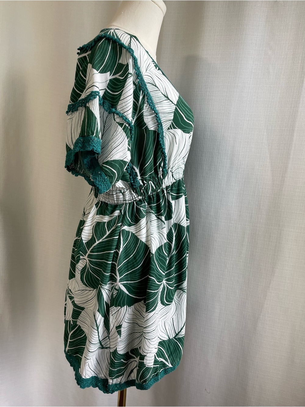 BOHO TROPICAL VACATION America & Beyond Palm Leaf Dress Medium M - Picture 6 of 11